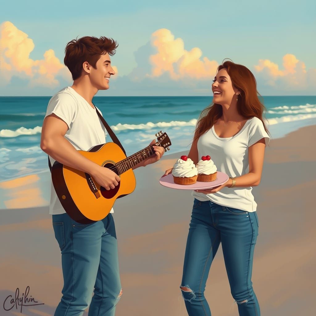 Beachside Bliss: A Whimsical Couple's Serenade