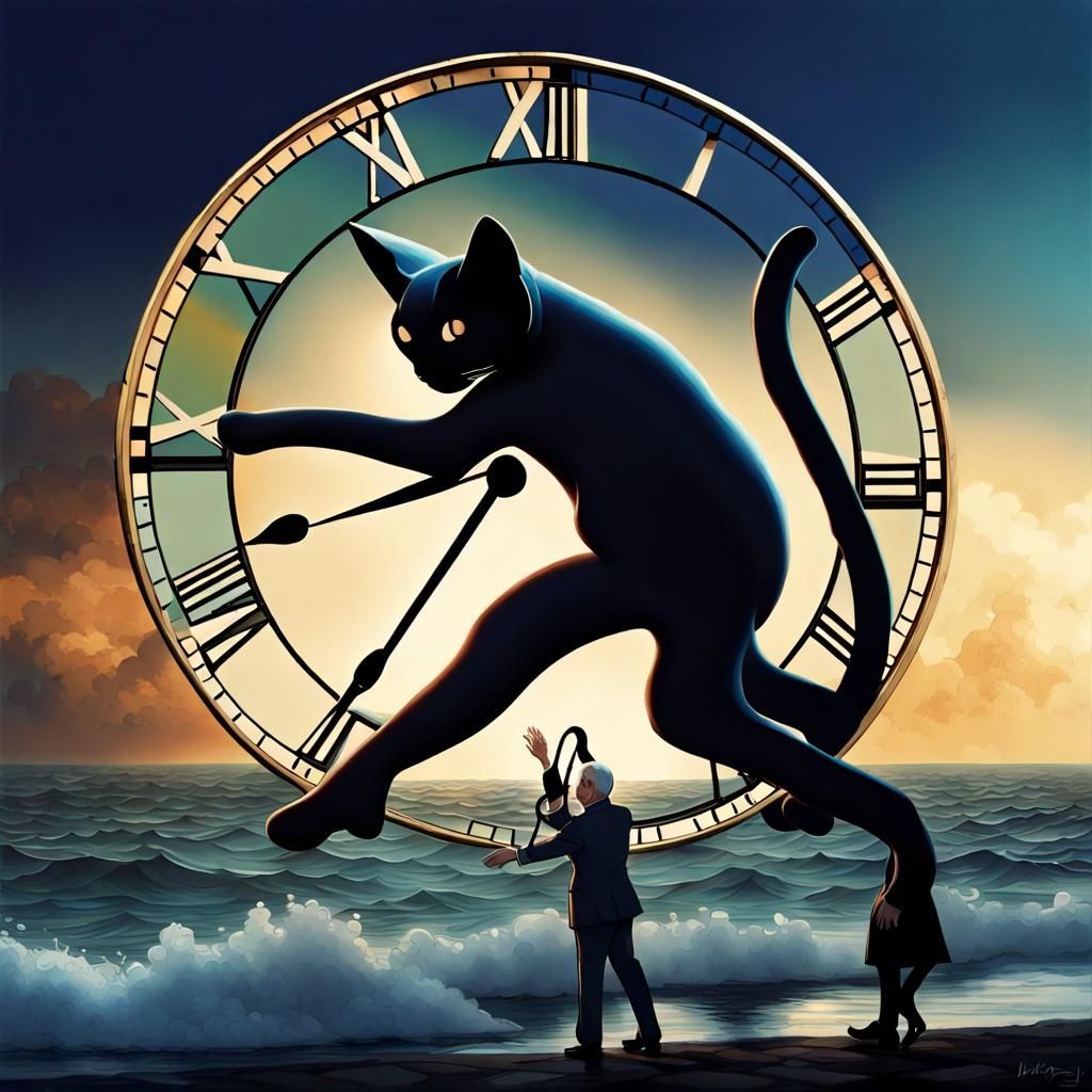 Netanyahu and Schrödinger's Cat Dance: Hyperrealistic 3D Art