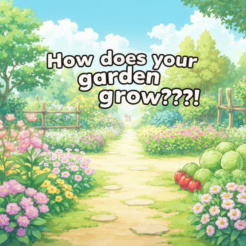 Serene Garden Scene in Anime Style