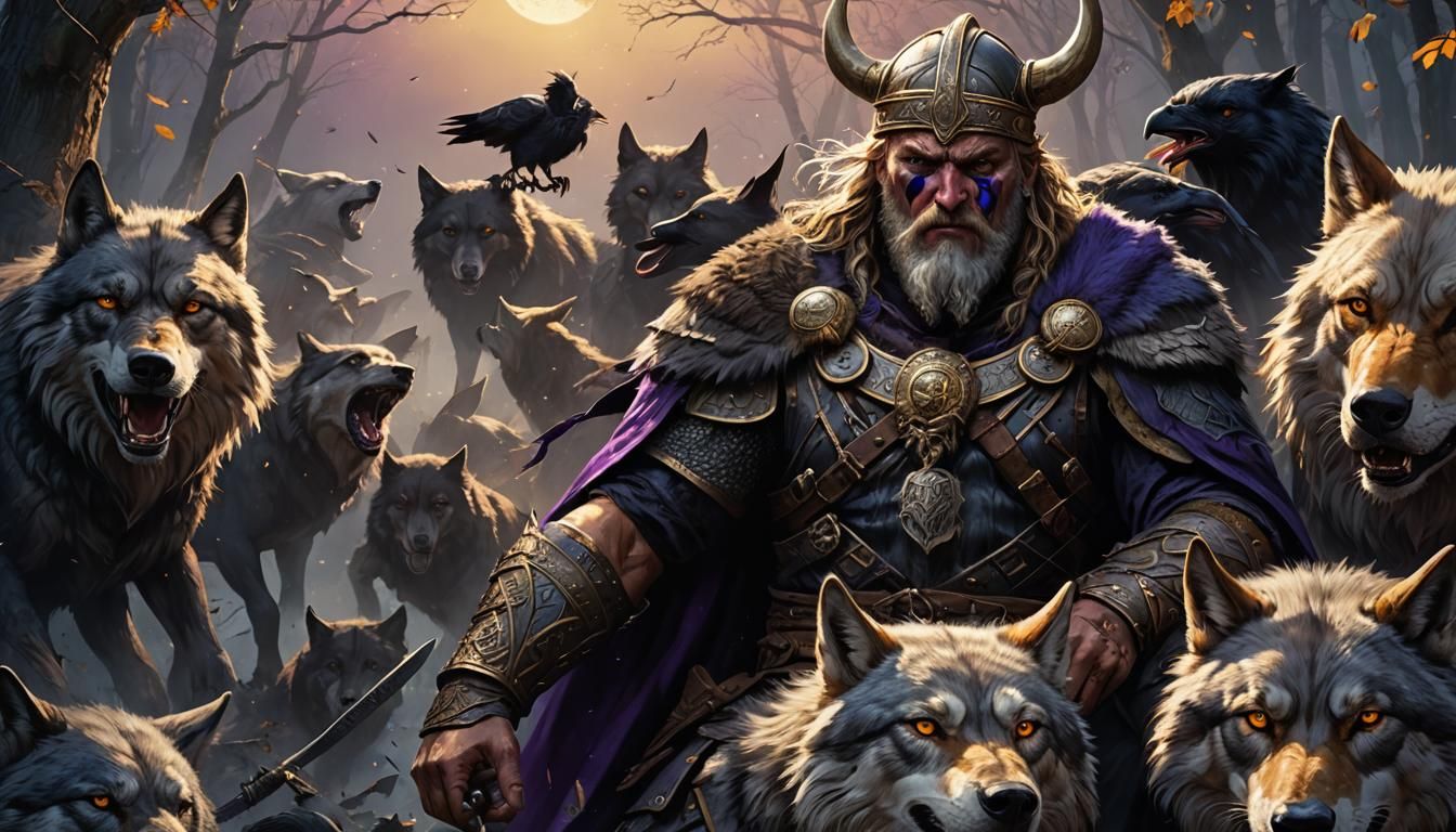 Odin the Viking Warrior in Dark Fantasy Art