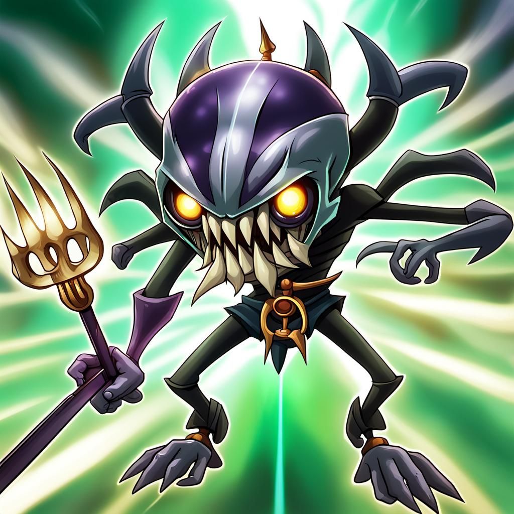 Fiendish Creature in Dark Mist: Anime Illustration