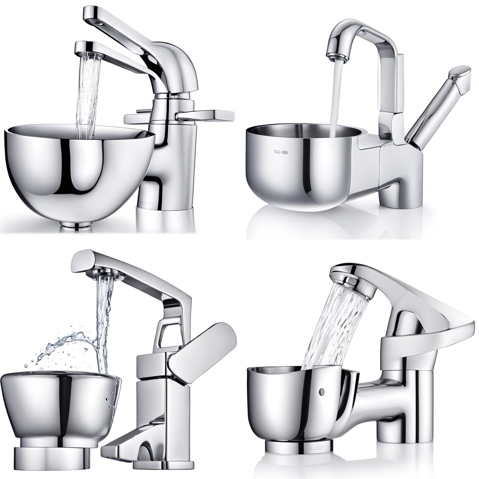 Silver Metal Faucet Inspired by a Mixer