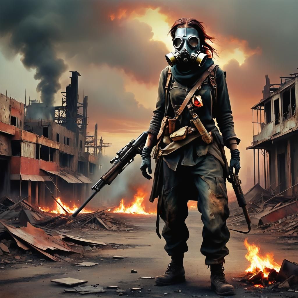 A post-apocalyptic scavenger