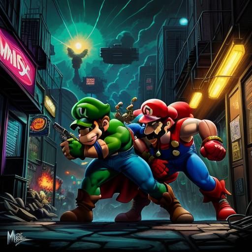 Mario and Luigi vs. Koopa Troopas: Comic Book Art