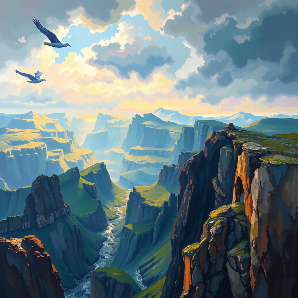 Grand Impressionist Masterpiece in Gouache Style