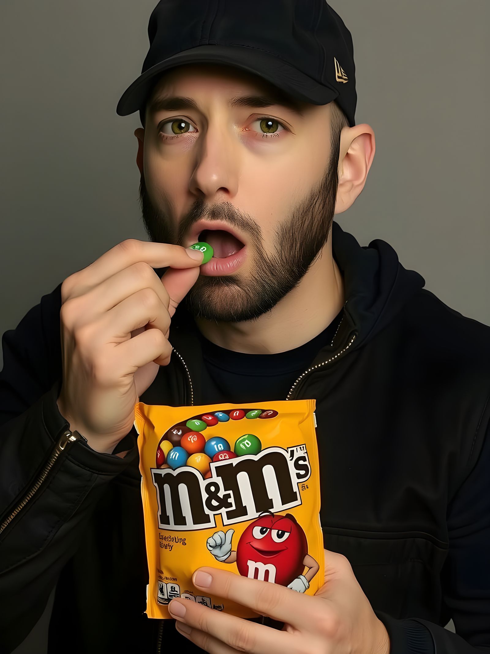 Eminem Eating M&Ms: A Humorous Portrait