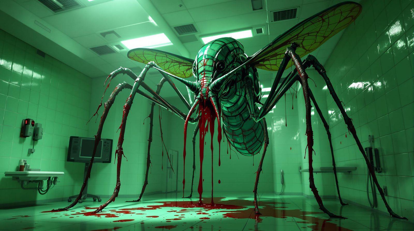 Giant Mosquito Horror in Sterile Operating Room