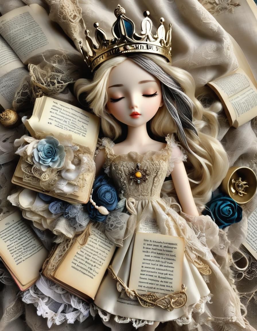 Couture Crown of Words in Patchouliwork Dream