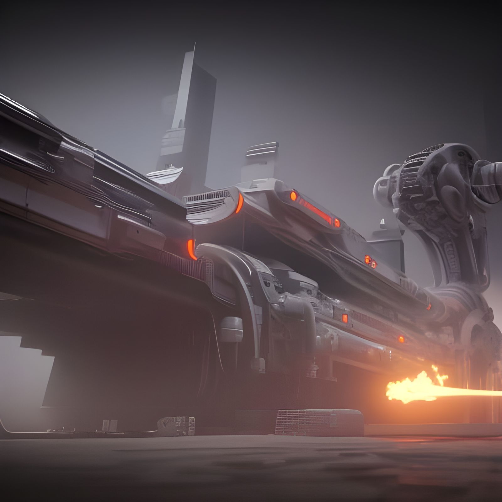 Futuristic Sci-Fi World with Intricate Mech Details