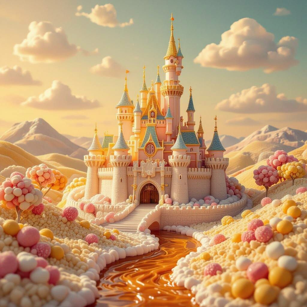 Sugar Glass Castle on Nougat Hills in Sherbet Sky