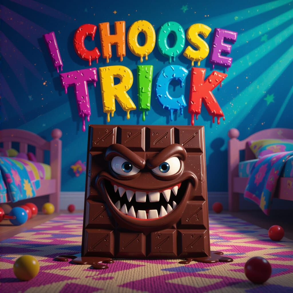 Horror Chocolate Bar with Villainous Eyes