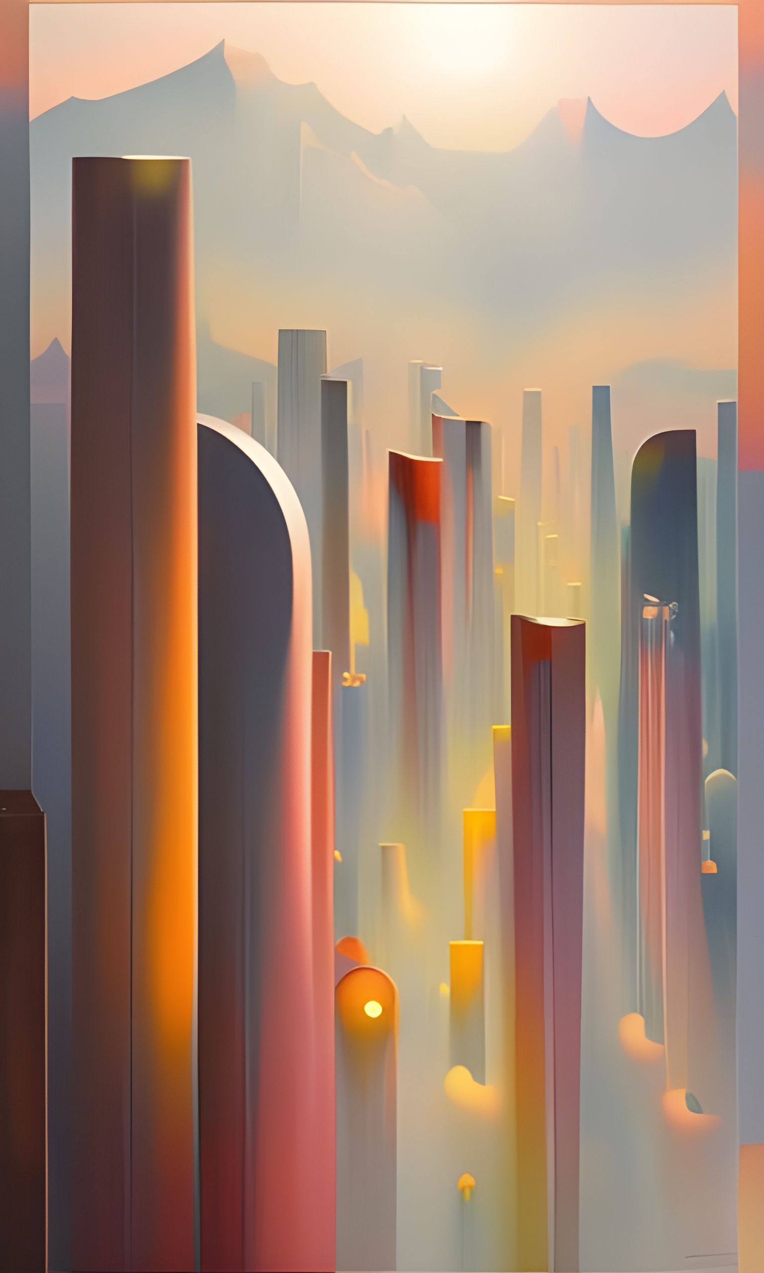 Thriving Submarine City in Steamnouveau Style