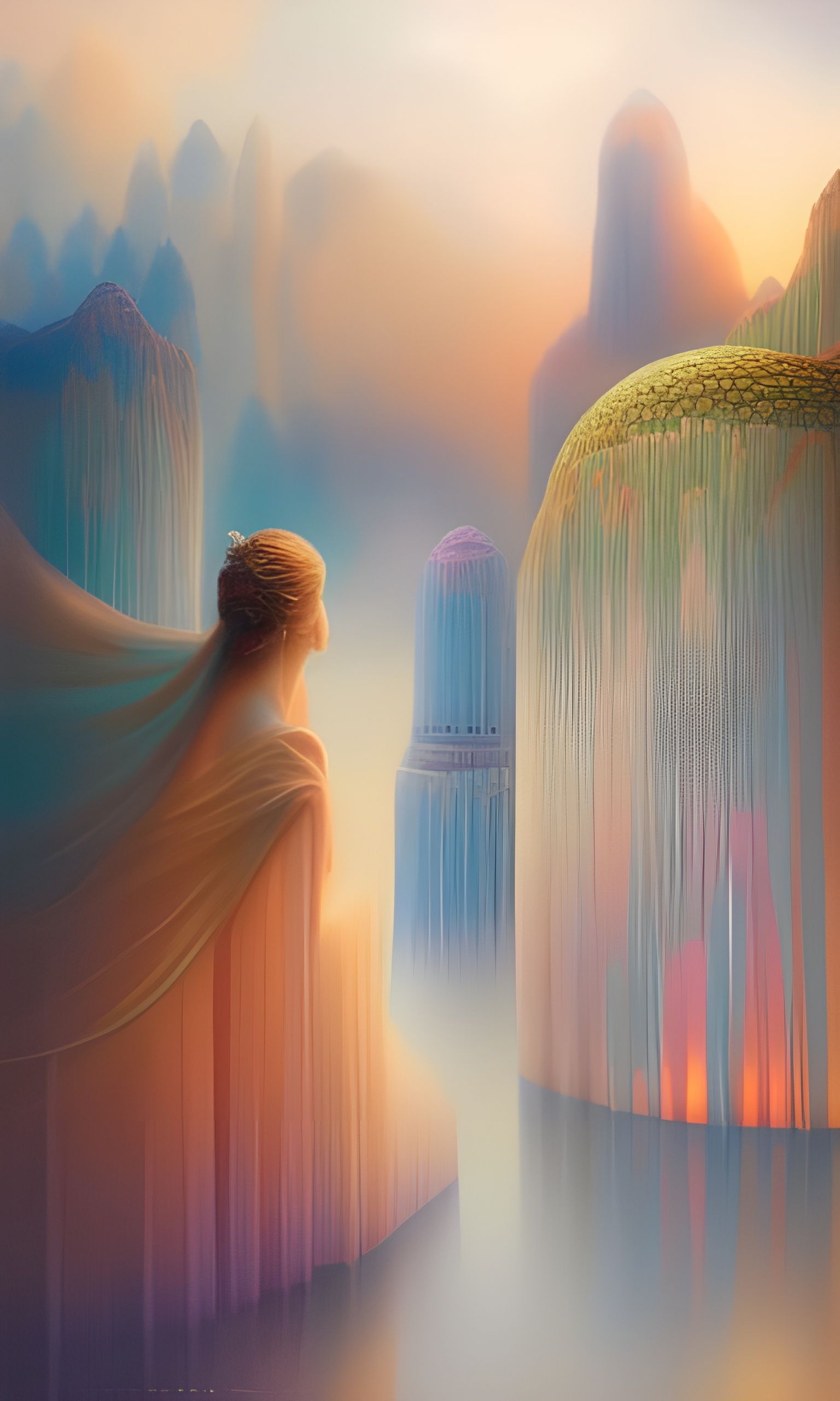 Thriving Submarine City in Steamnouveau Style