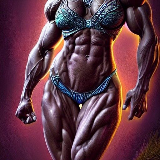 Detailed Fantasy Illustration: Elfen Bodybuilder