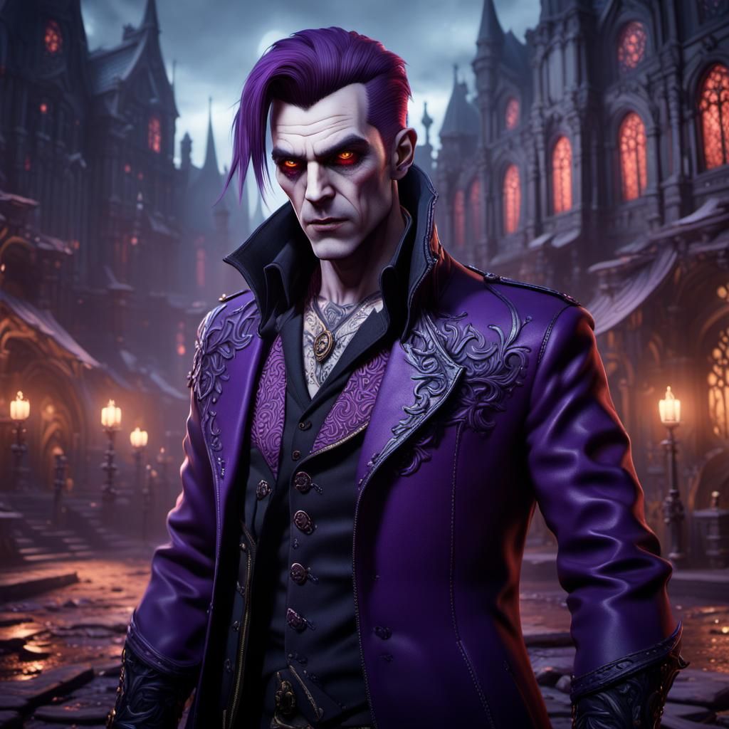 Rockabilly Vampire in Anime Style