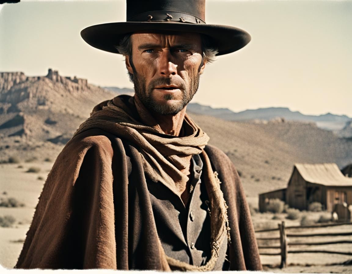 Clint Eastwood in Iconic Western Scene