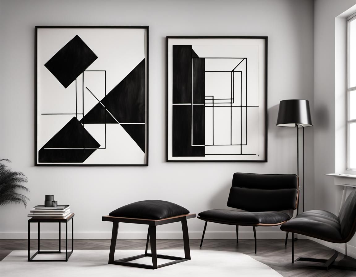 Minimalist Bauhaus Interior in Gothic Modern Style