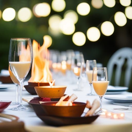Garden Party with Bunting and Fire Pit