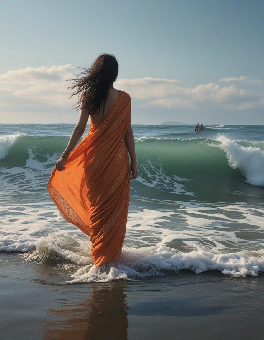 Ocean's Embrace: A Dance of Elements