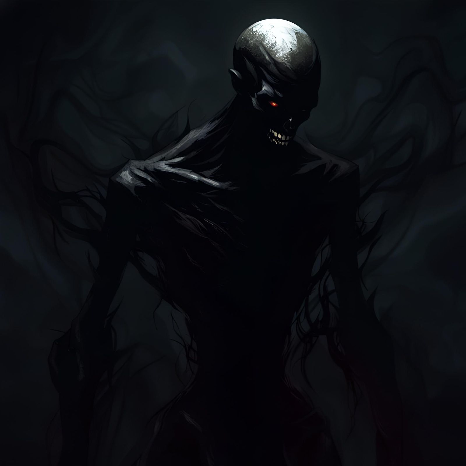 Nightmarish Shadow Figure Stares Ominously