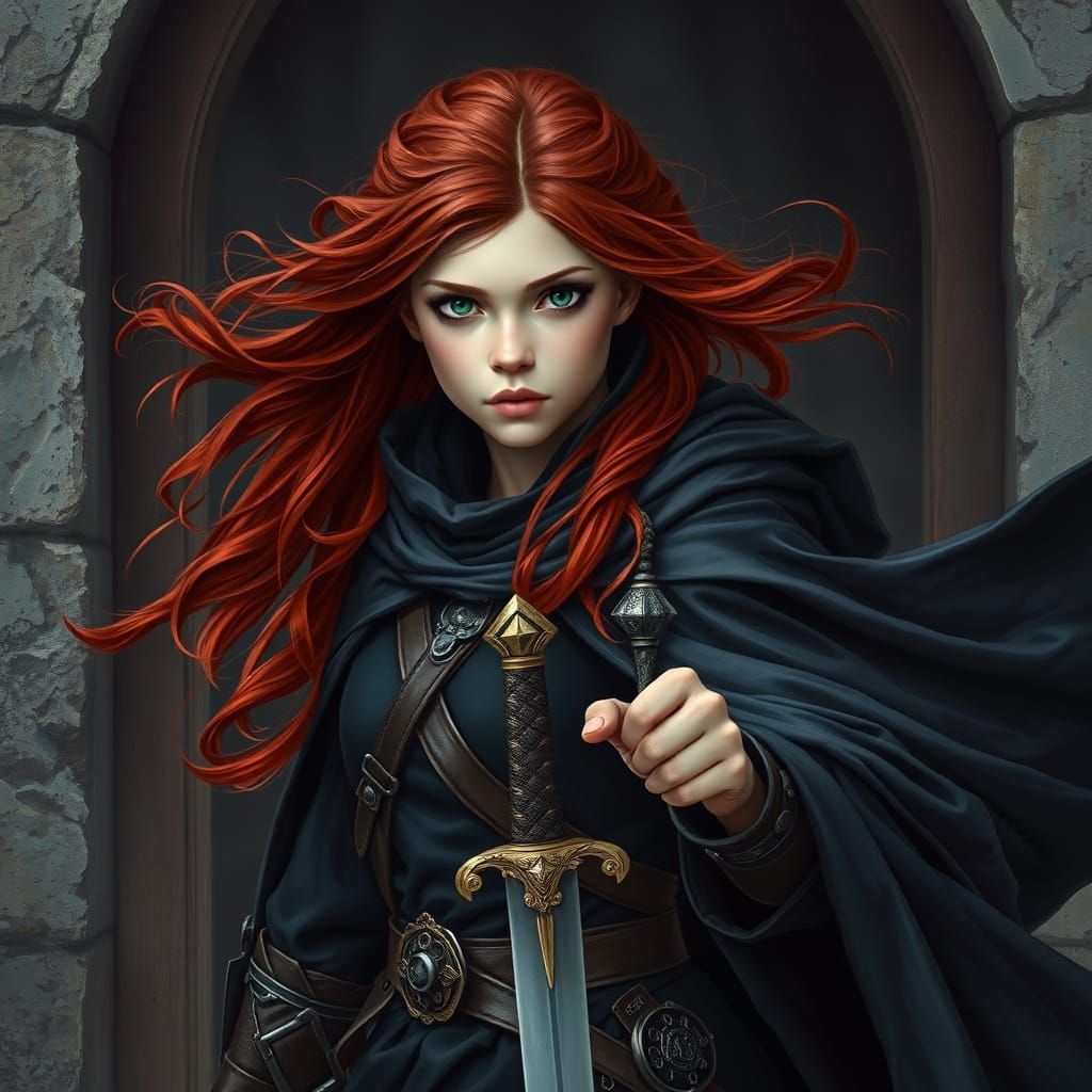 Medieval Warrior in Dramatic Lighting