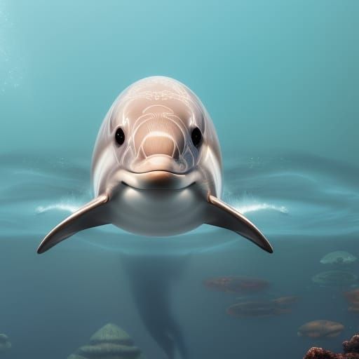 Casual Swimming Dolphin