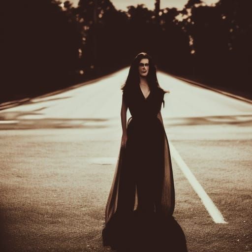 Lana Del Rey Transparent Portrait: Natural Lighting