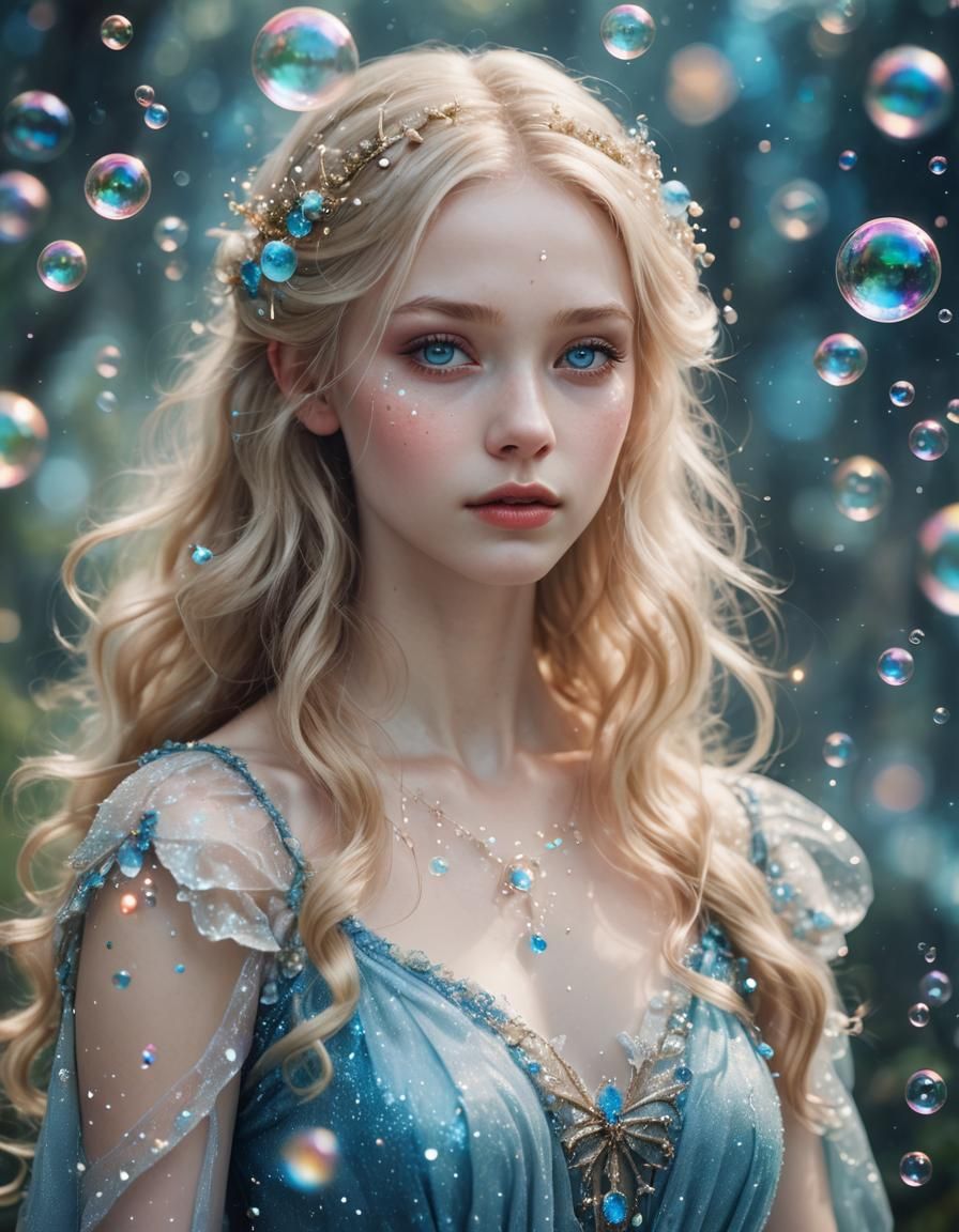 Fantasy Portrait of a Pale Fairy Woman