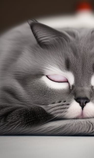 Gray Cat's Dream: Tim Burton Style in 4K