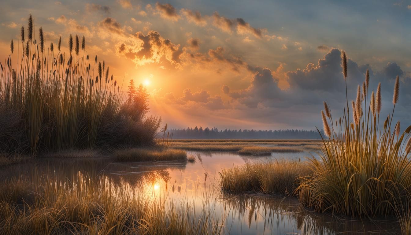 Waxing Crescent Over Distant Shores Seascape