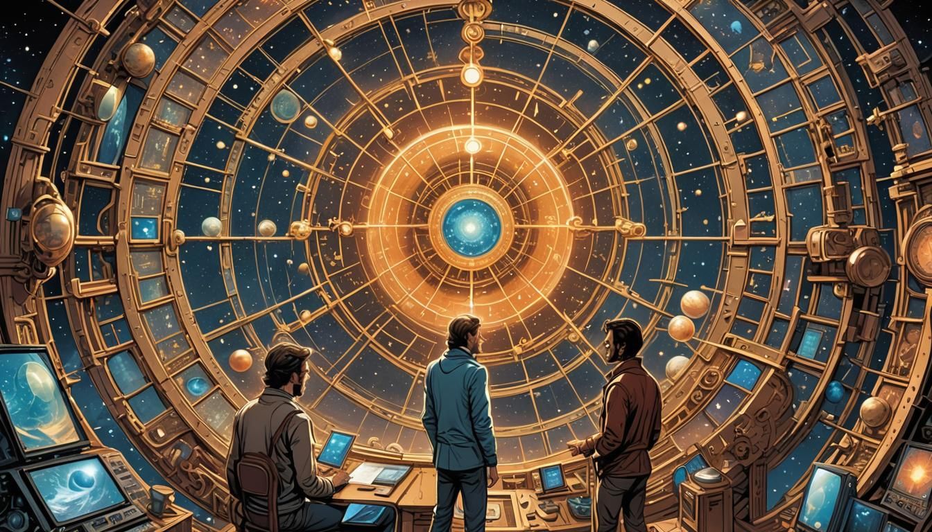 Astrology New Age TV Monitors in Comic Book Art