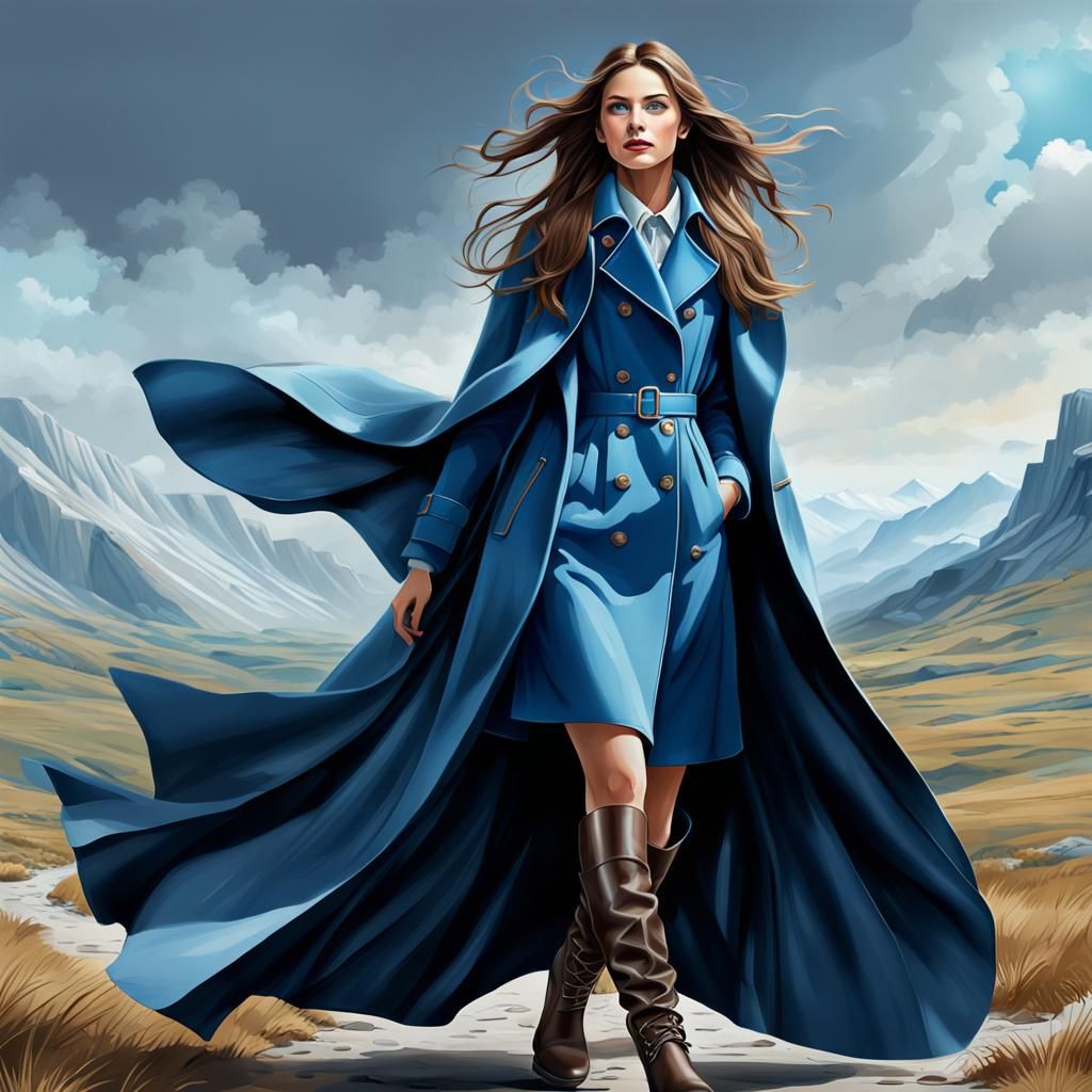 a very beautiful woman with long flowing brown hair