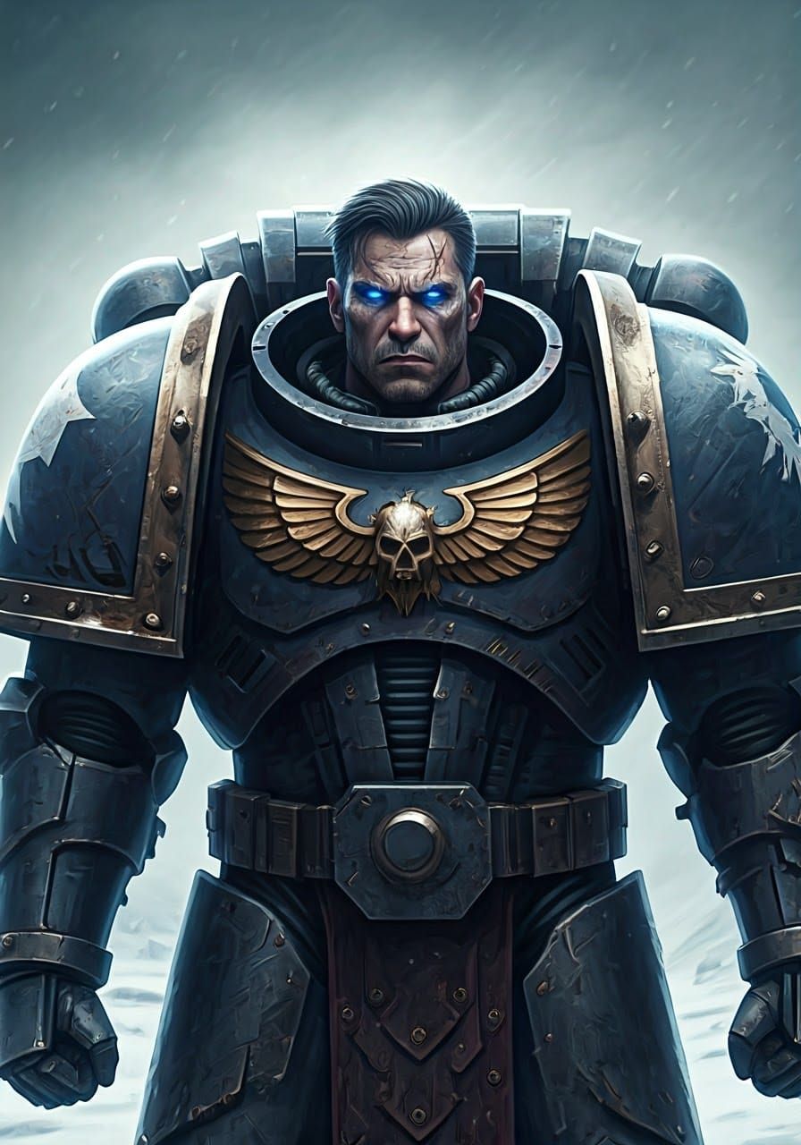 Space Wolf Marine on Fenrisian Tundra