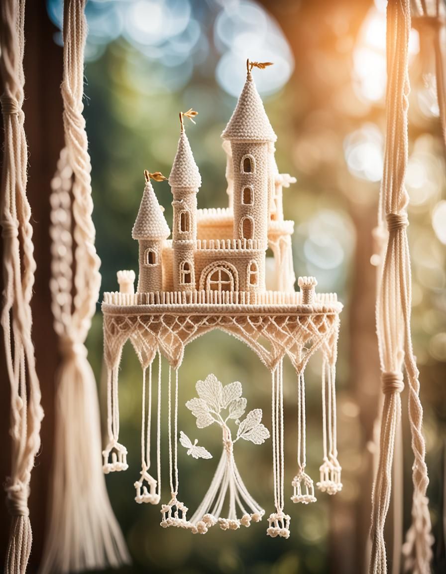 Fairytale Castle Macrame Art in Macro Photography