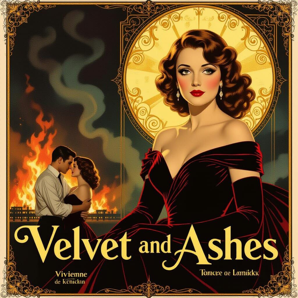 Vintage Movie Poster of a Glamorous Woman