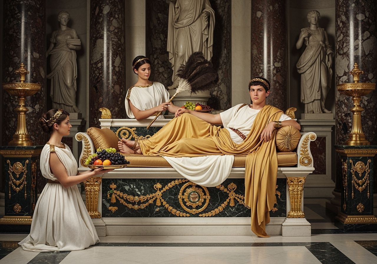 Emperor Caligula Lounging in Opulence