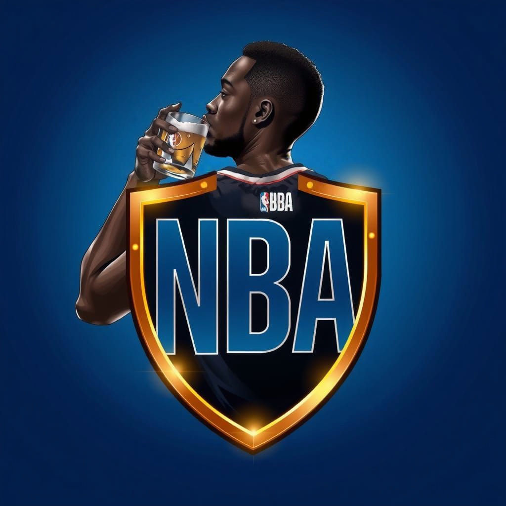 Young Basketball Enthusiast Showcases NBA Logo with Pride
