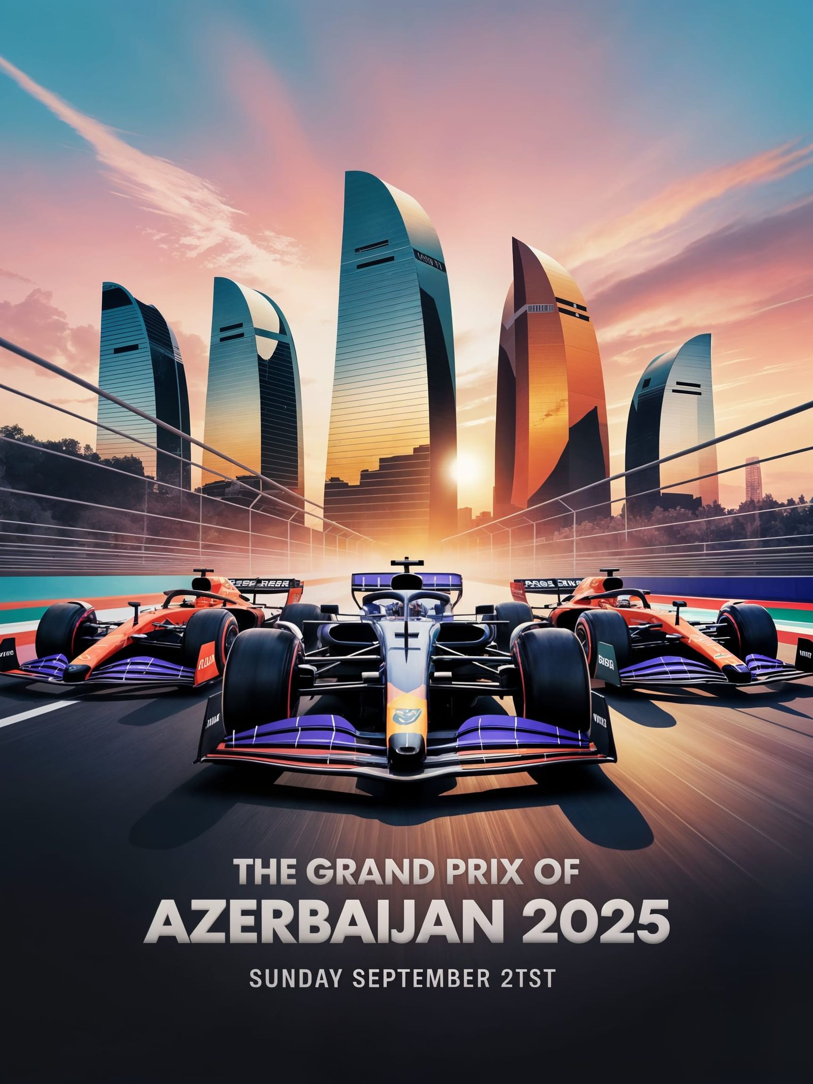 Azerbaijan Grand Prix 2025 F1 Sports Poster