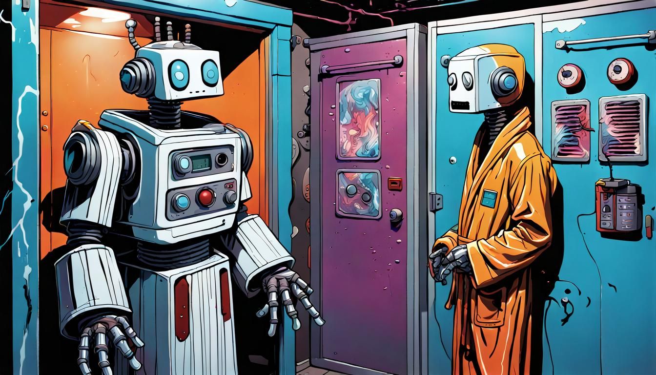 Hitchhiker's Guide Characters as Graffiti Comic Art