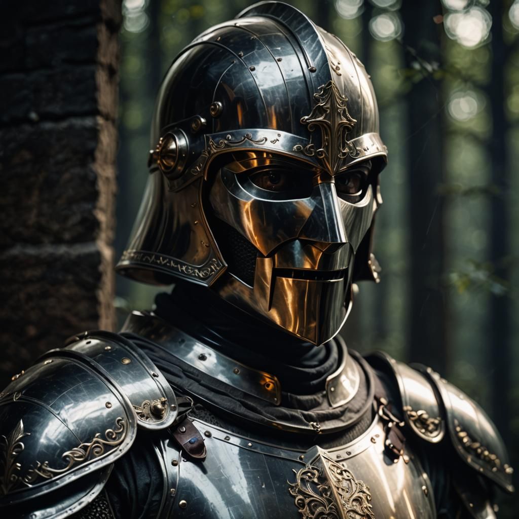 Mysterious Translucent Knight in Vintage Style