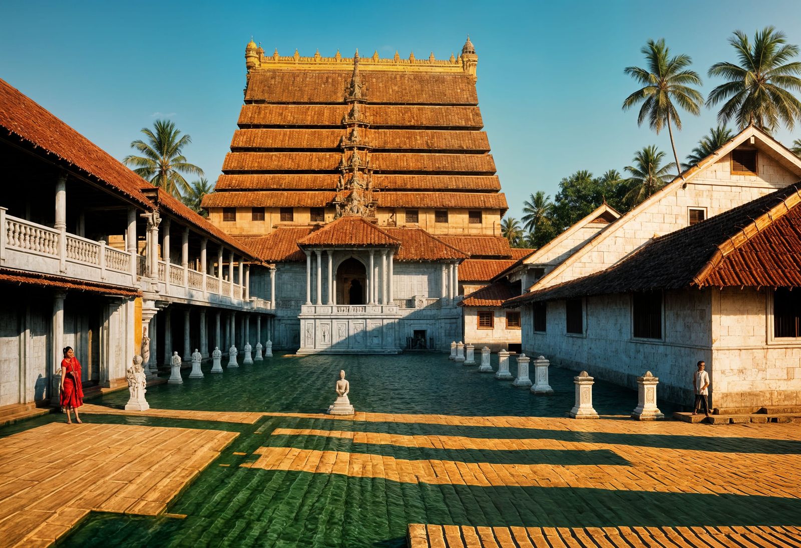 Padmanabhaswamy Temple: Hyper-Realistic 3D Render in Golden ...