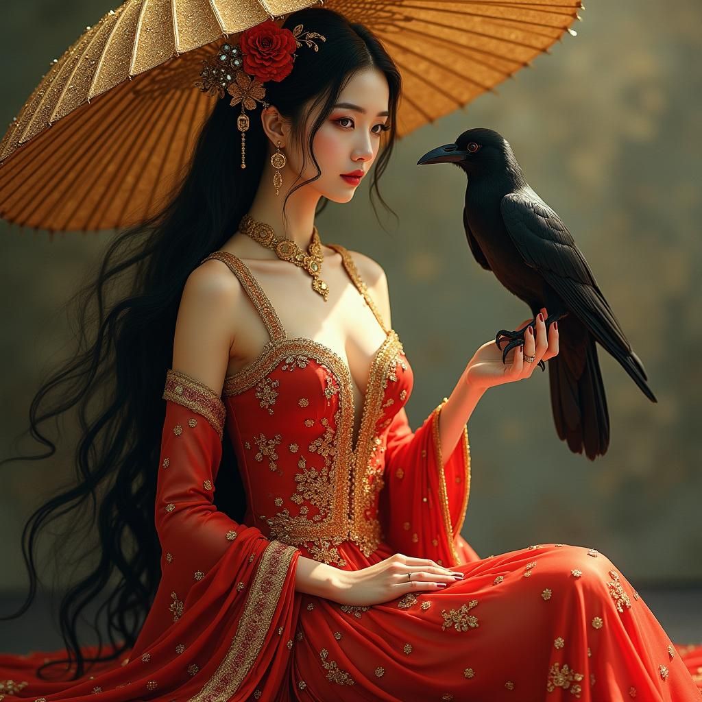 The Crow and the Chinese Beauty