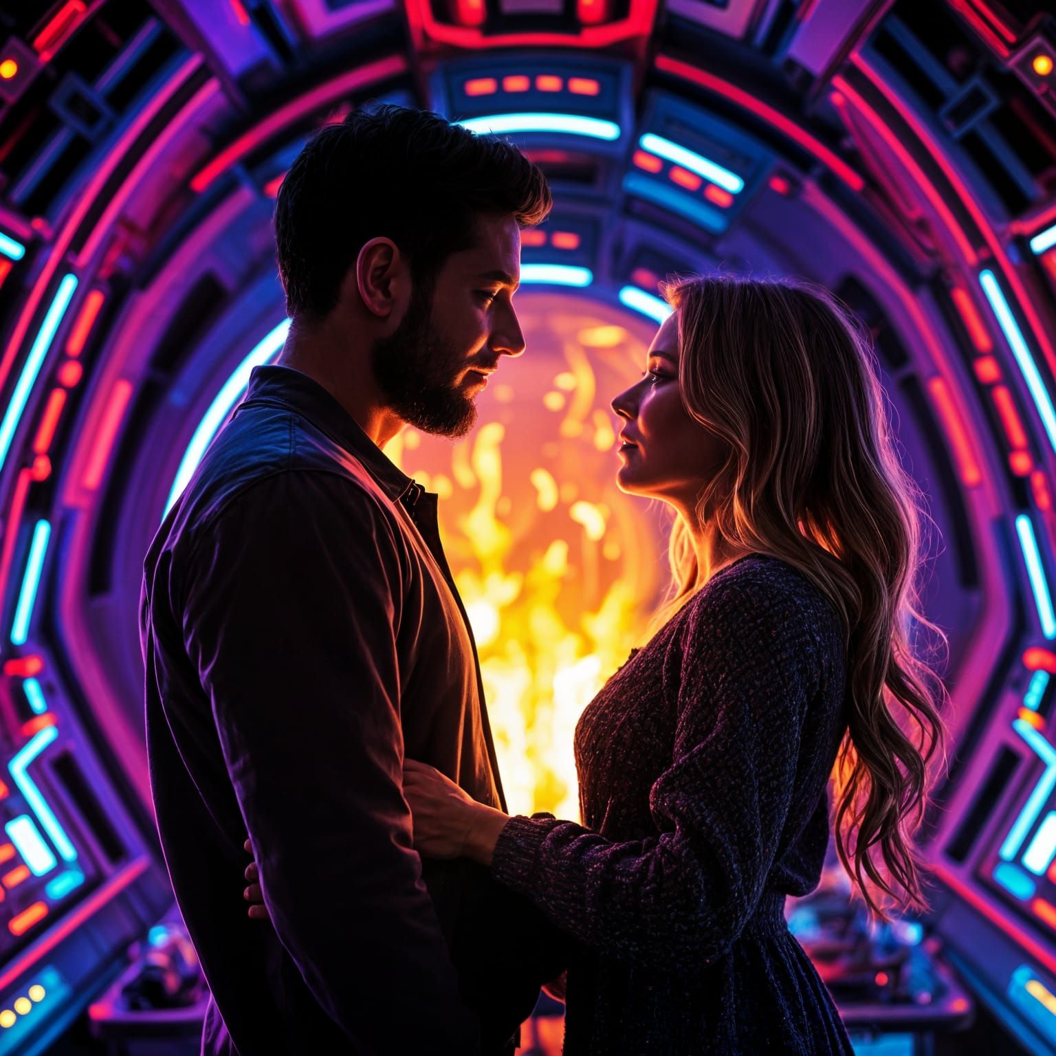 Neon Fireside: Aboard a Starship