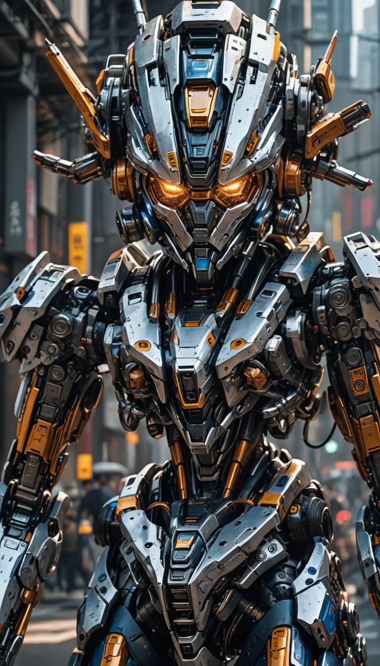 Detailed Mecha Android Girl in Cinematic Lighting
