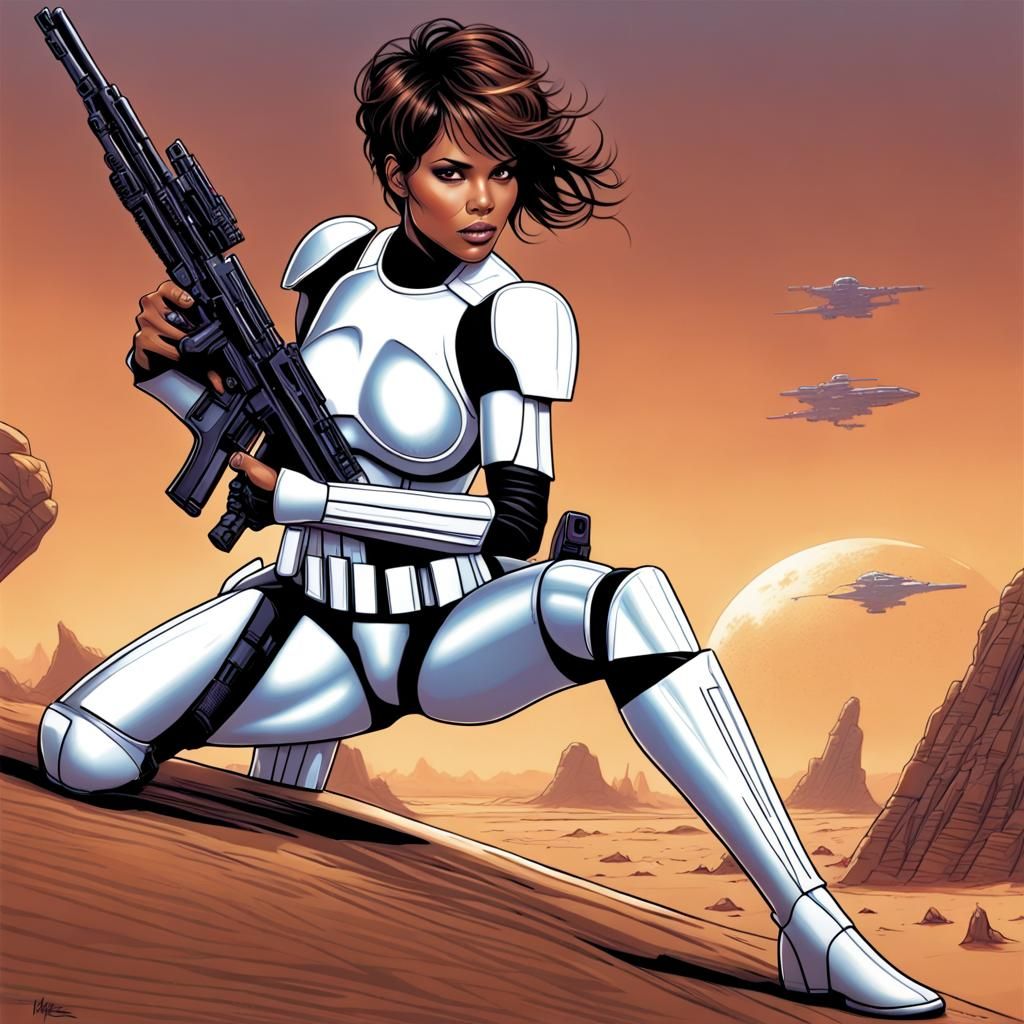 Halle Berry as Stylish Imperial Stormtrooper