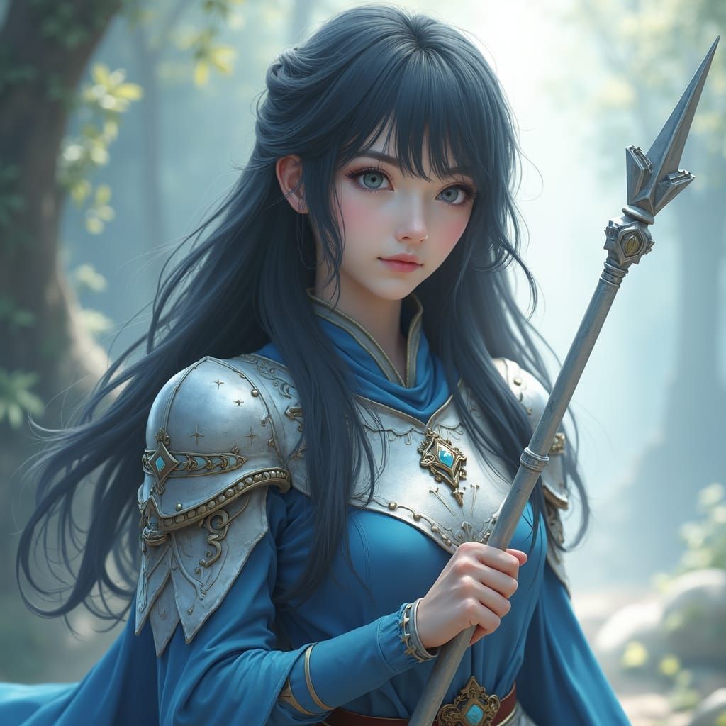 Young Mage in Fantasy Garden: Final Fantasy 3D Art