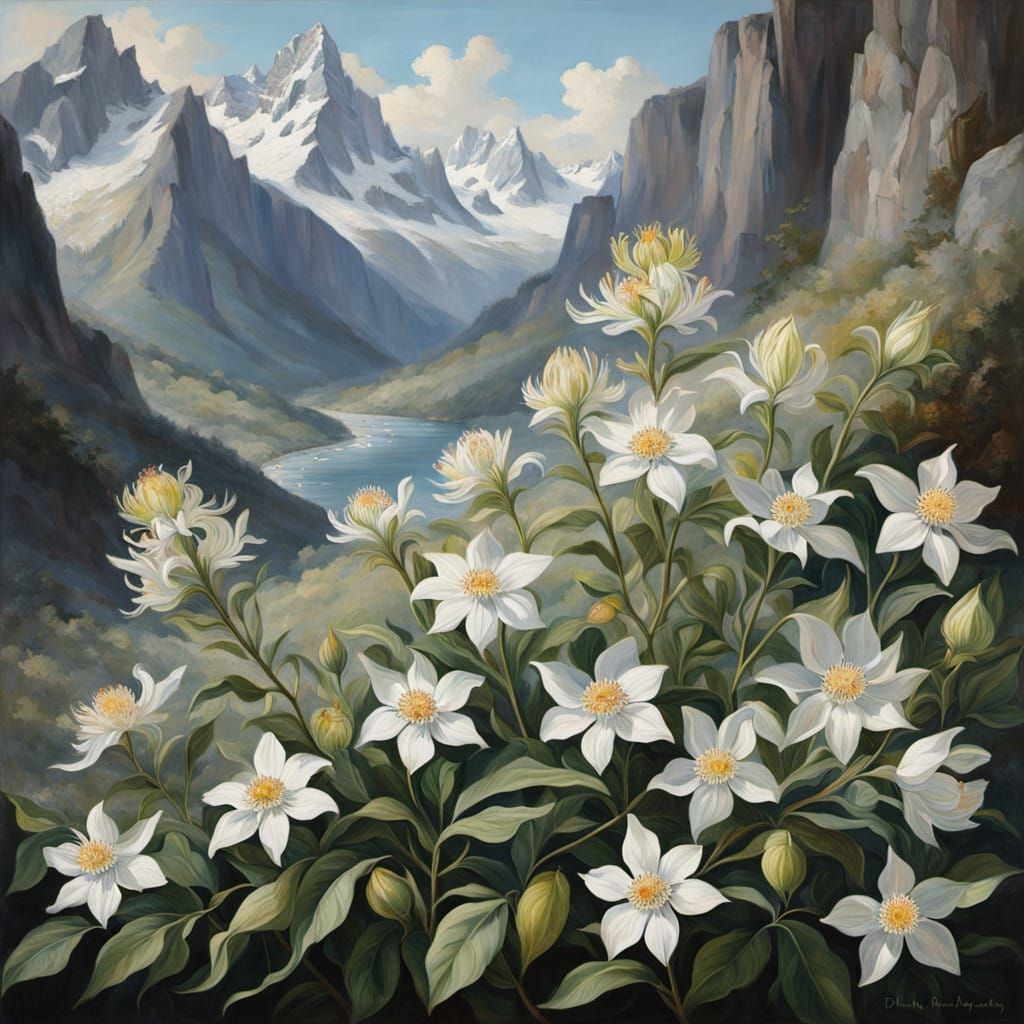 Ethereal Alpine Blooms in the Swiss Alps