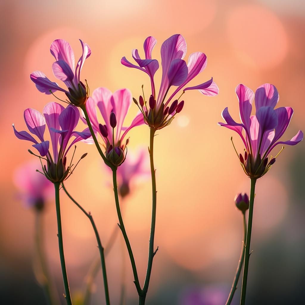 Vibrant Flowers in Pastel Hues, Hyperrealistic Capture