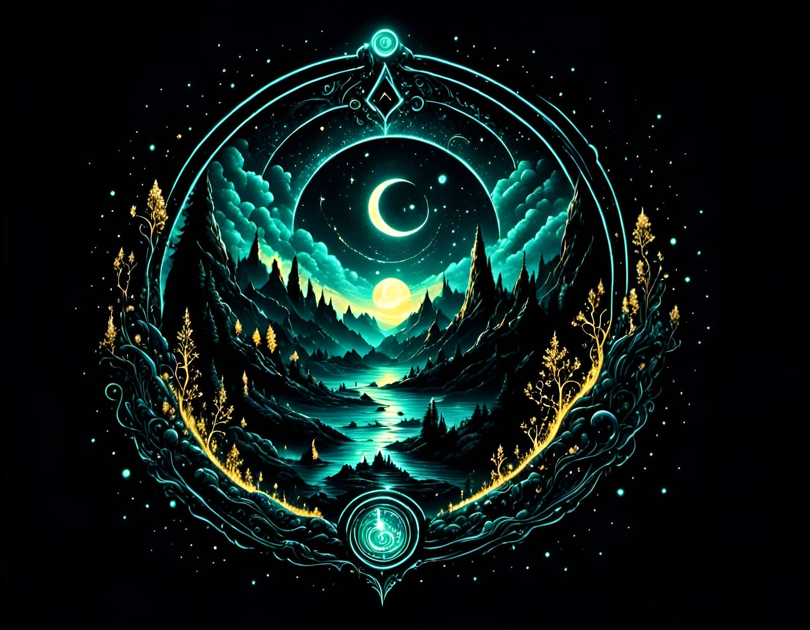 Harry Potter World in Bioluminescent Rings