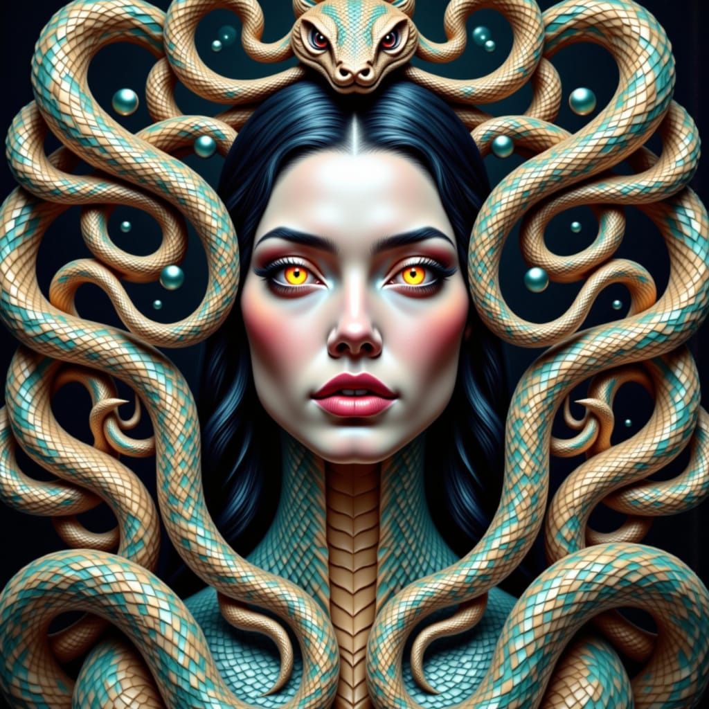 An awesome snake head